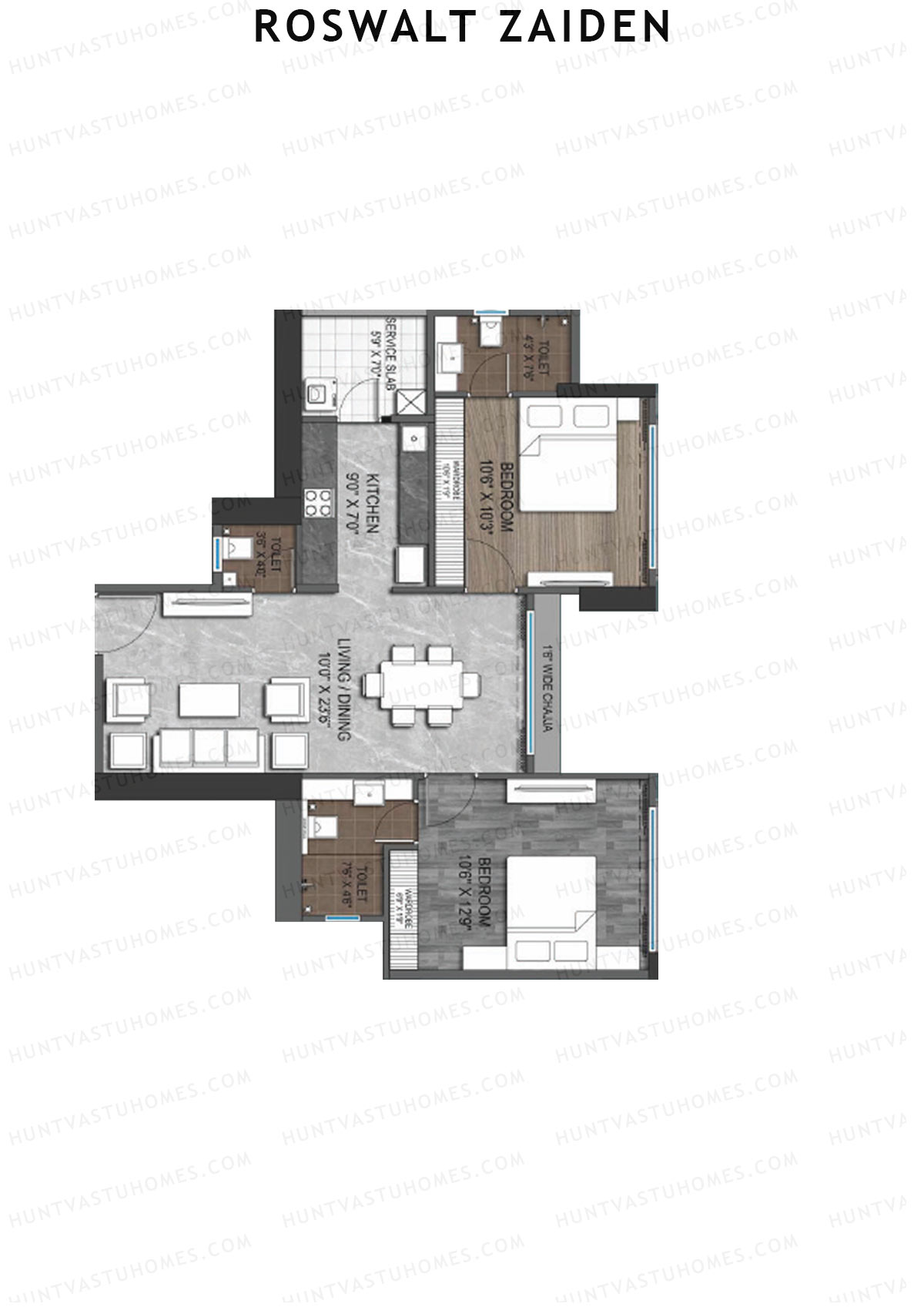 Roswalt Zaiden Wing C Unit 15 Floor Plan