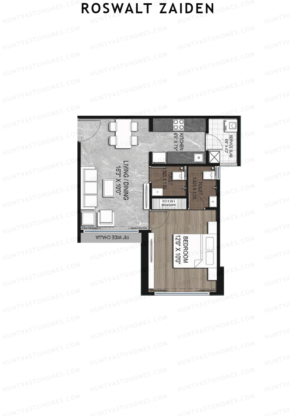 Roswalt Zaiden Wing C Unit 1 Floor Plan
