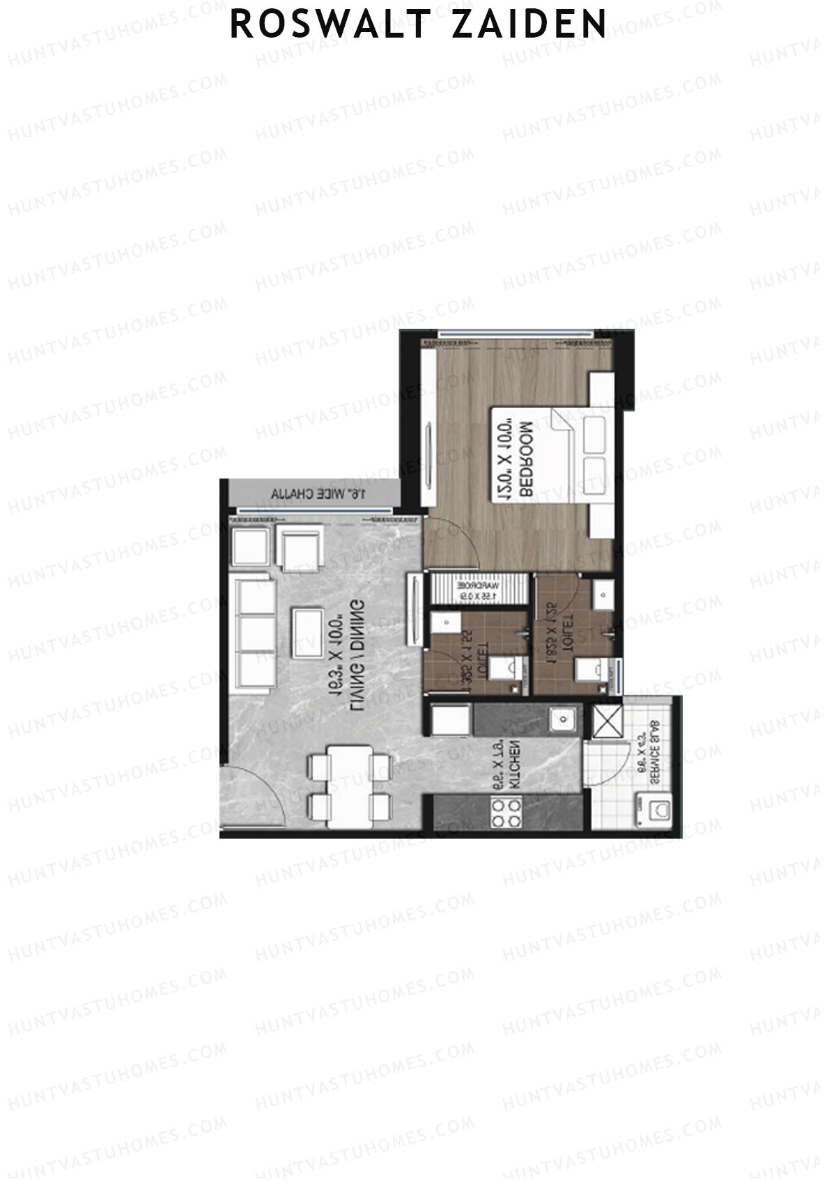 Roswalt Zaiden Wing C Unit 2 Floor Plan