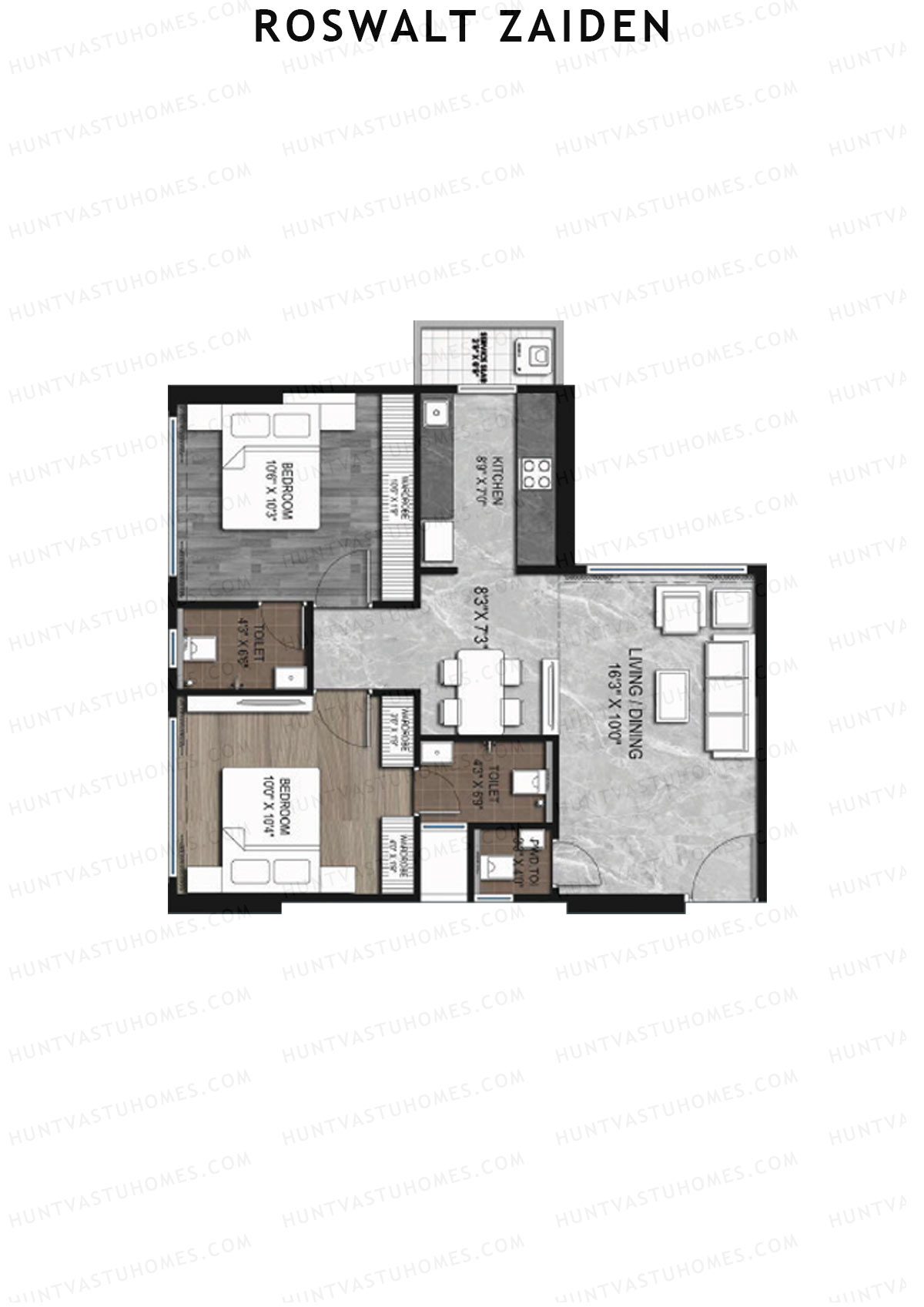 Roswalt Zaiden Wing C Unit 5 Floor Plan