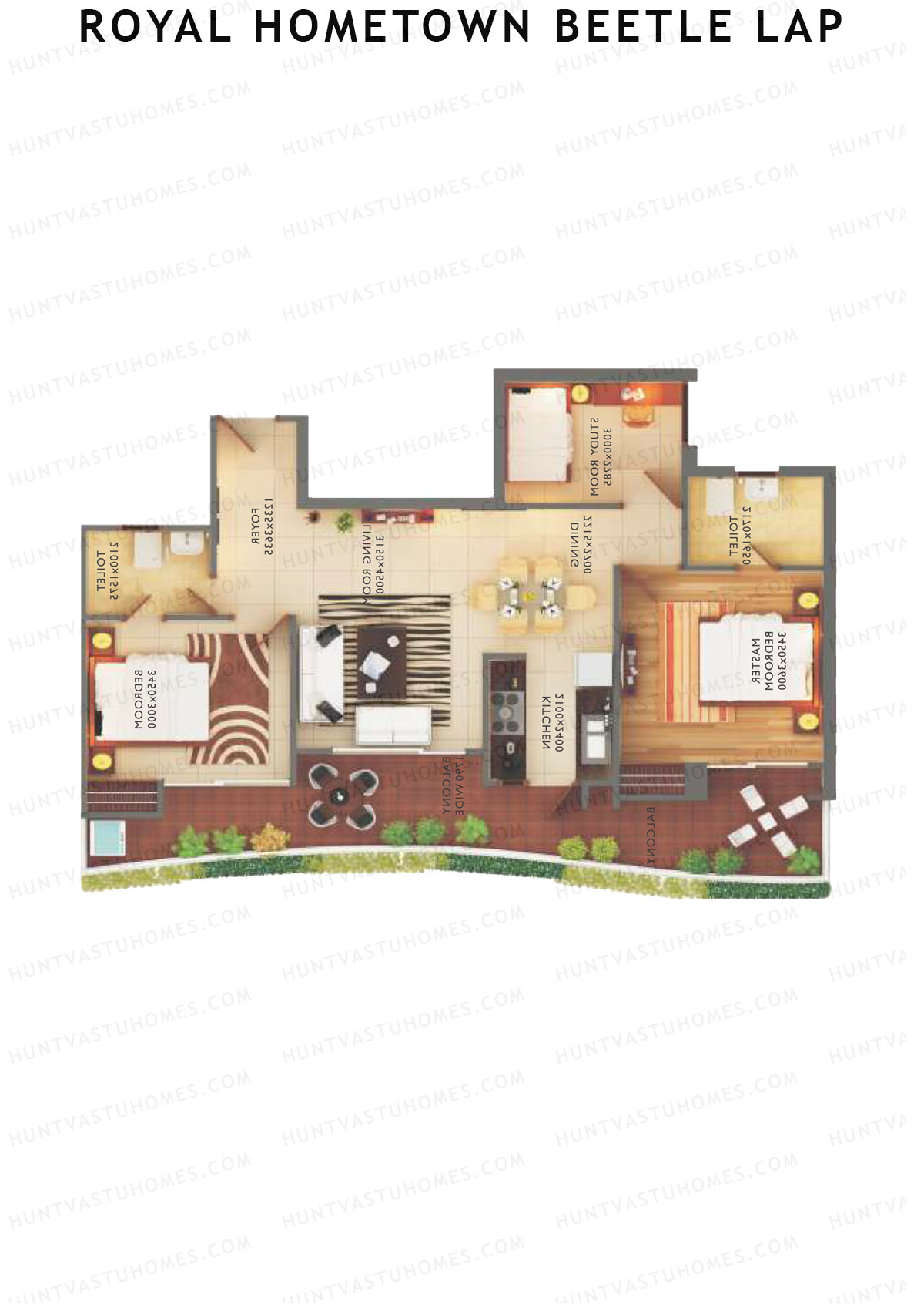 Royal Hometown Beetle Lap Tower C Unit 1 (Type C) Floor Plan