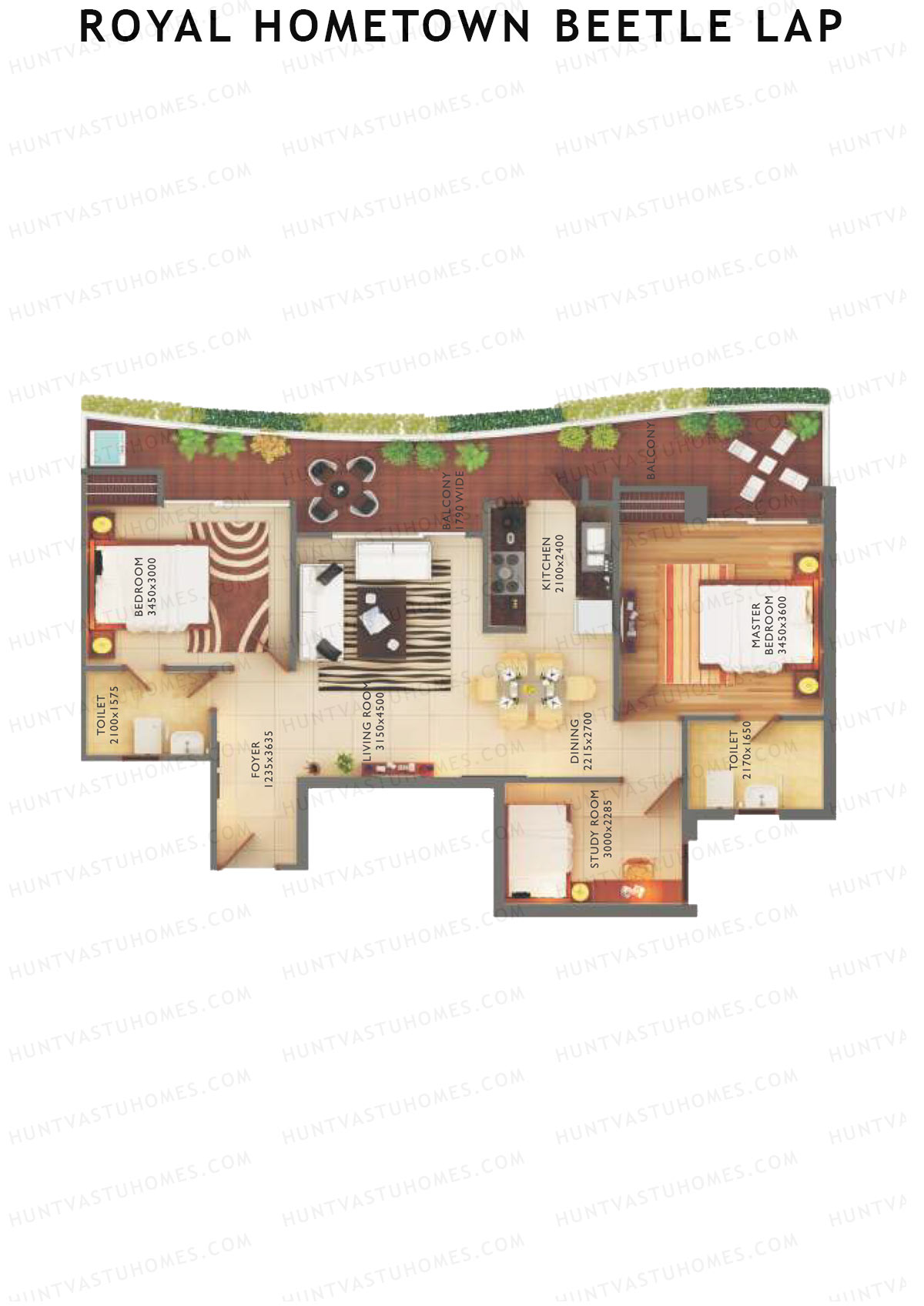 Royal Hometown Beetle Lap Tower C Unit 5 (Type C) Floor Plan