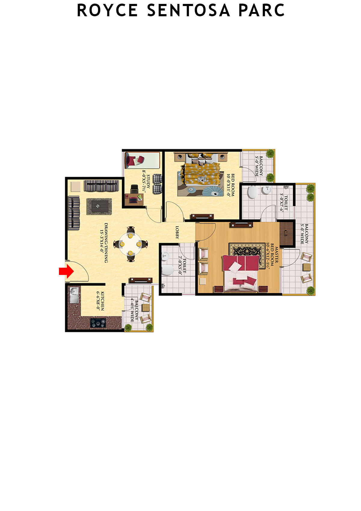 Royce Sentosa Parc Tower A Unit 10 Floor Plan