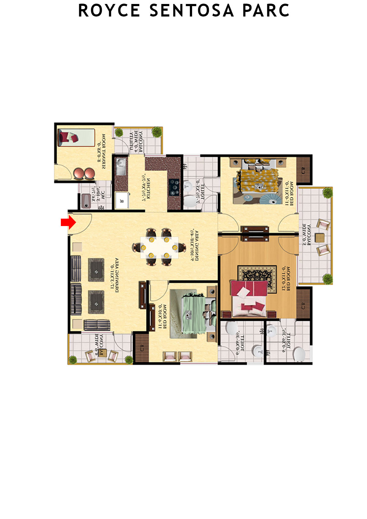 Royce Sentosa Parc Tower A Unit 14 Floor Plan