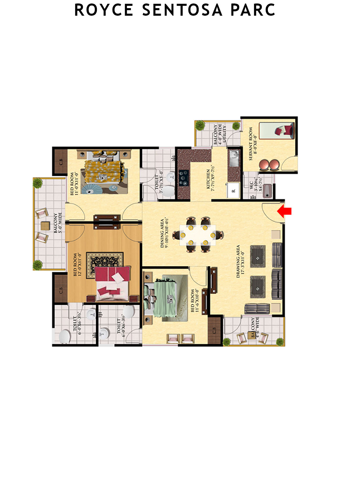 Royce Sentosa Parc Tower A Unit 1 Floor Plan