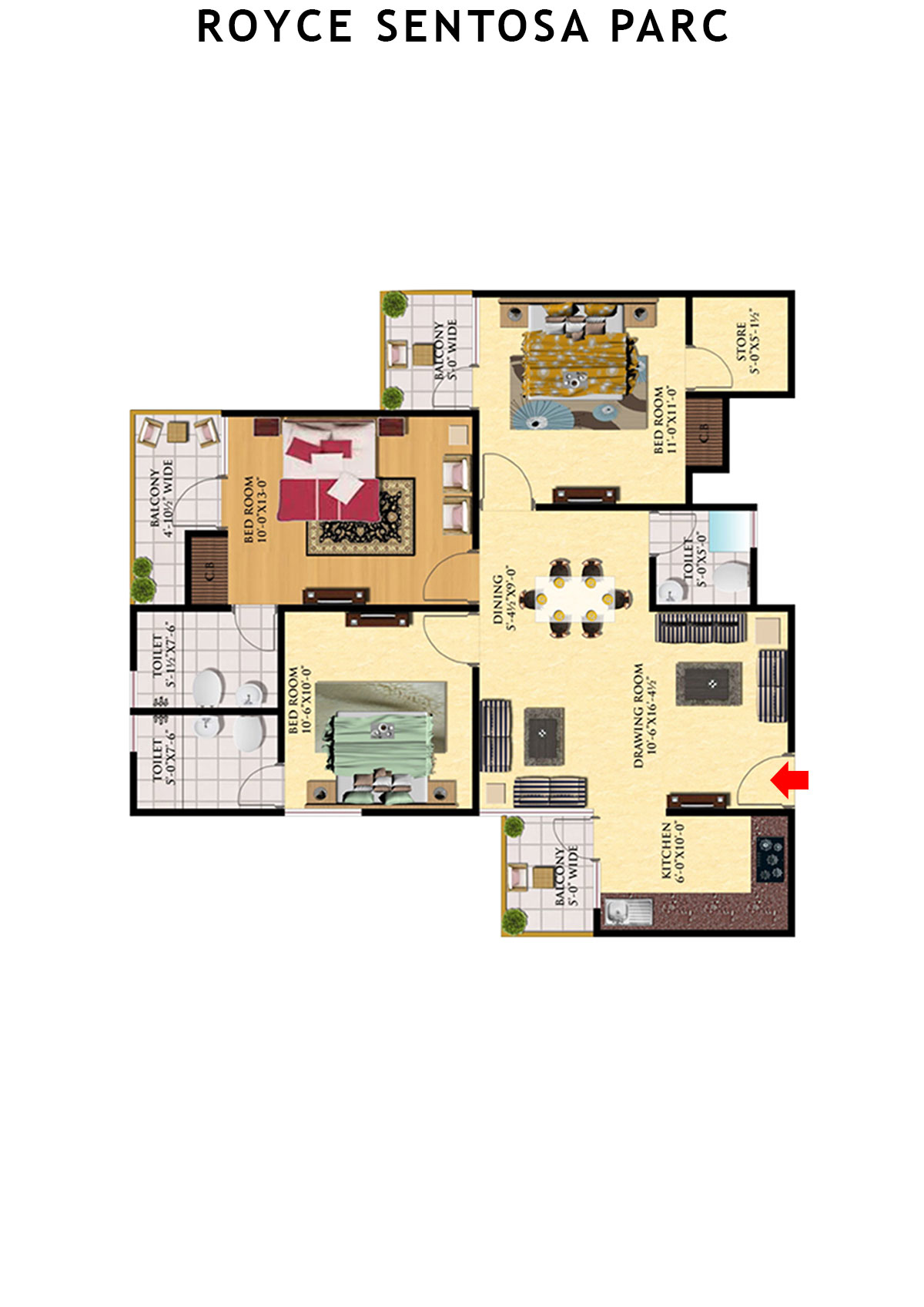 Royce Sentosa Parc Tower A Unit 2 Floor Plan
