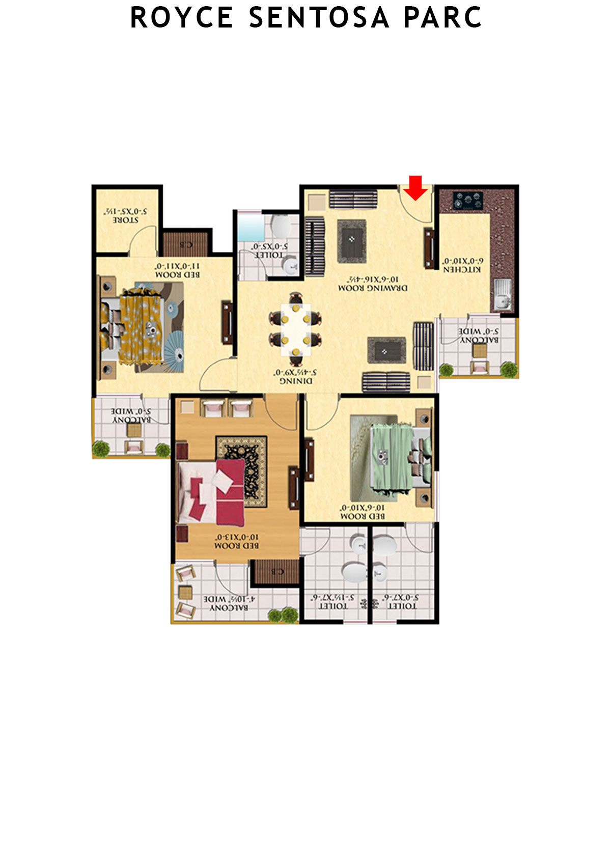 Royce Sentosa Parc Tower A Unit 4 Floor Plan
