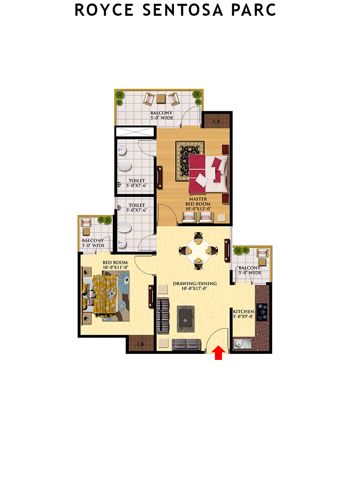Royce Sentosa Parc Tower A Unit 5 Floor Plan