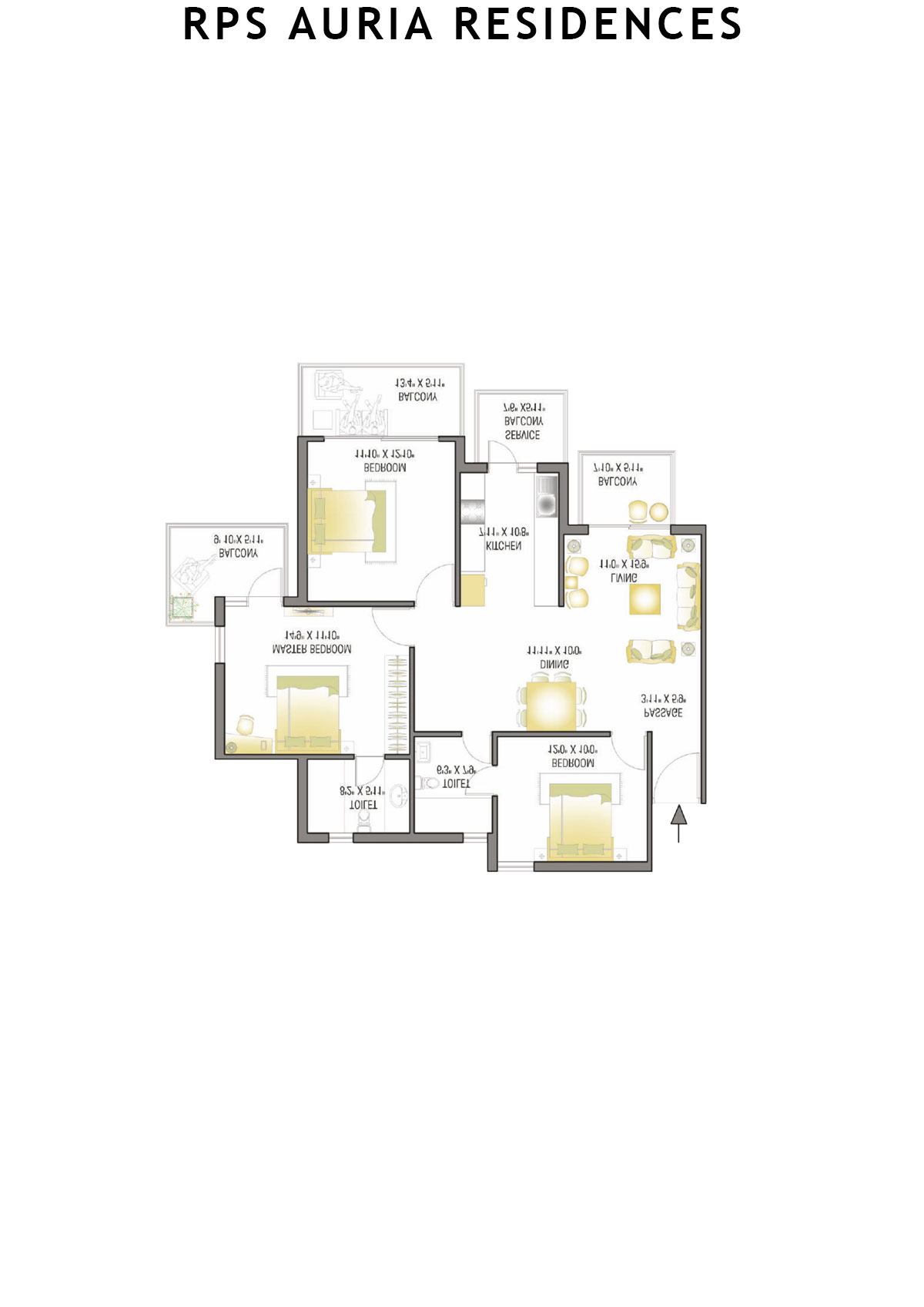Rps Auria Residences Tower 1 Unit 7 (Type A) Floor Plan