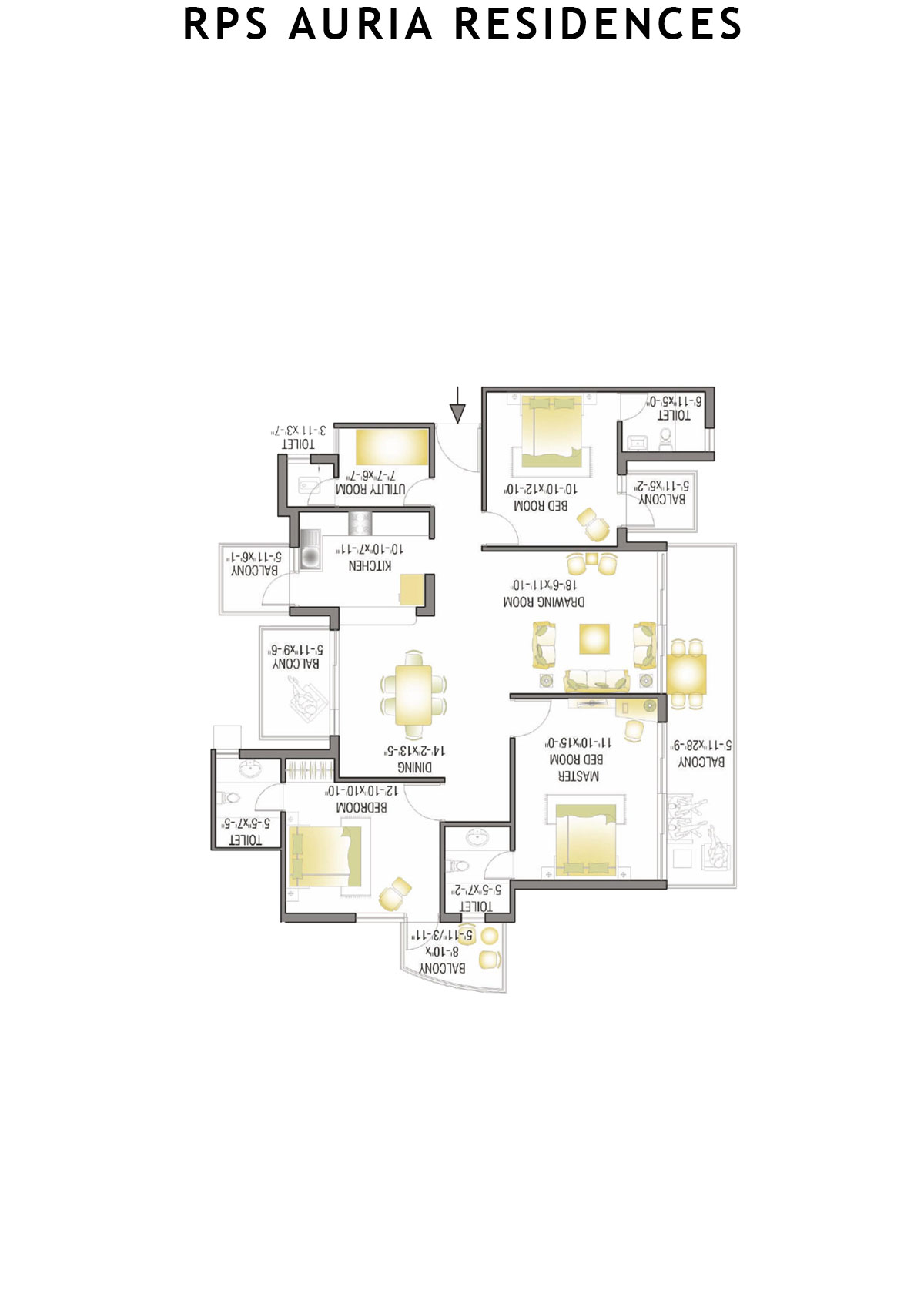 Rps Auria Residences Tower 2 Unit 2 (Type C) Floor Plan