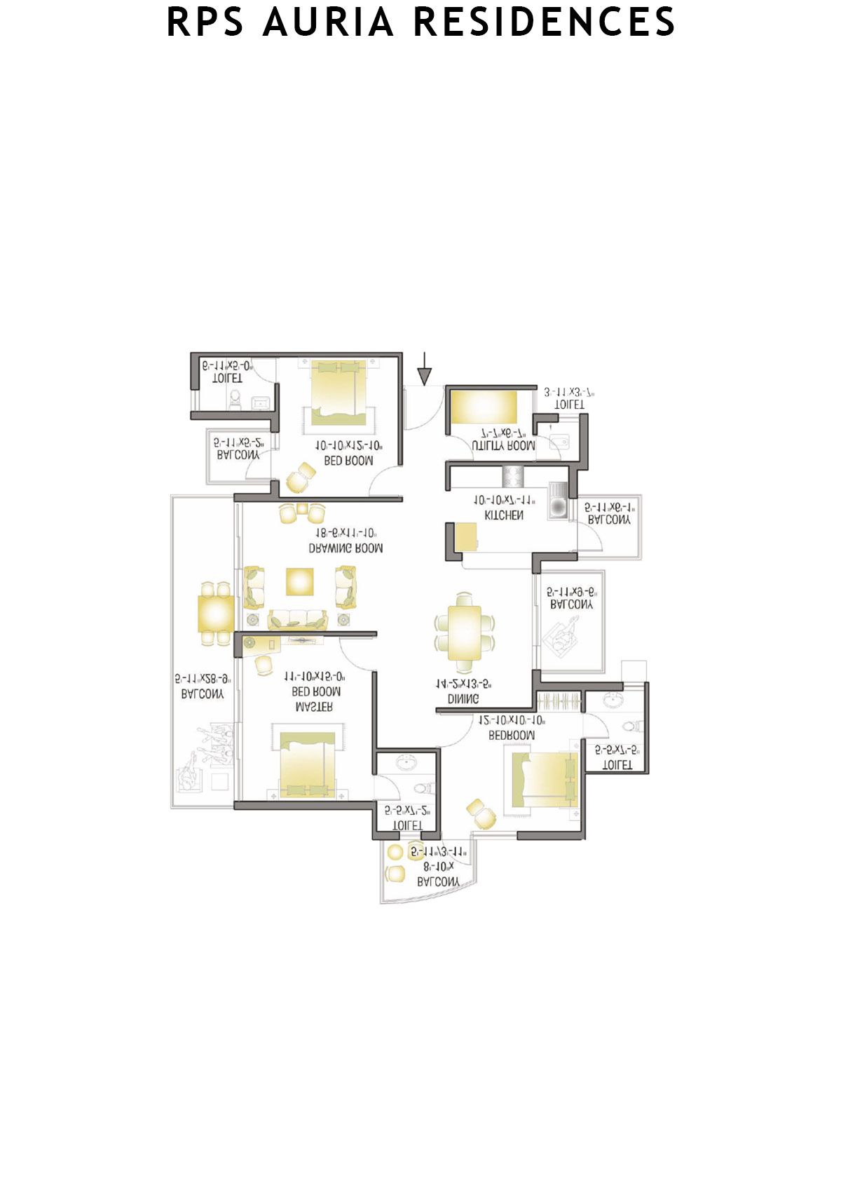 Rps Auria Residences Tower 2 Unit 5 (Type C) Floor Plan