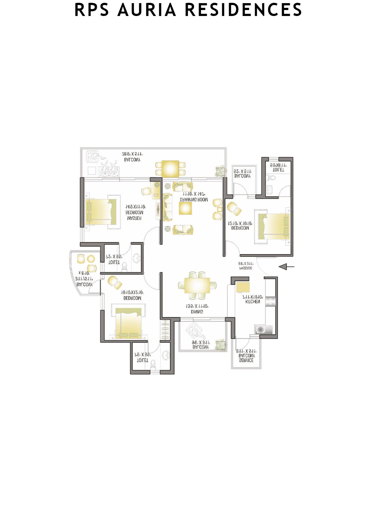 Rps Auria Residences Tower 2 Unit 7 (Type B) Floor Plan