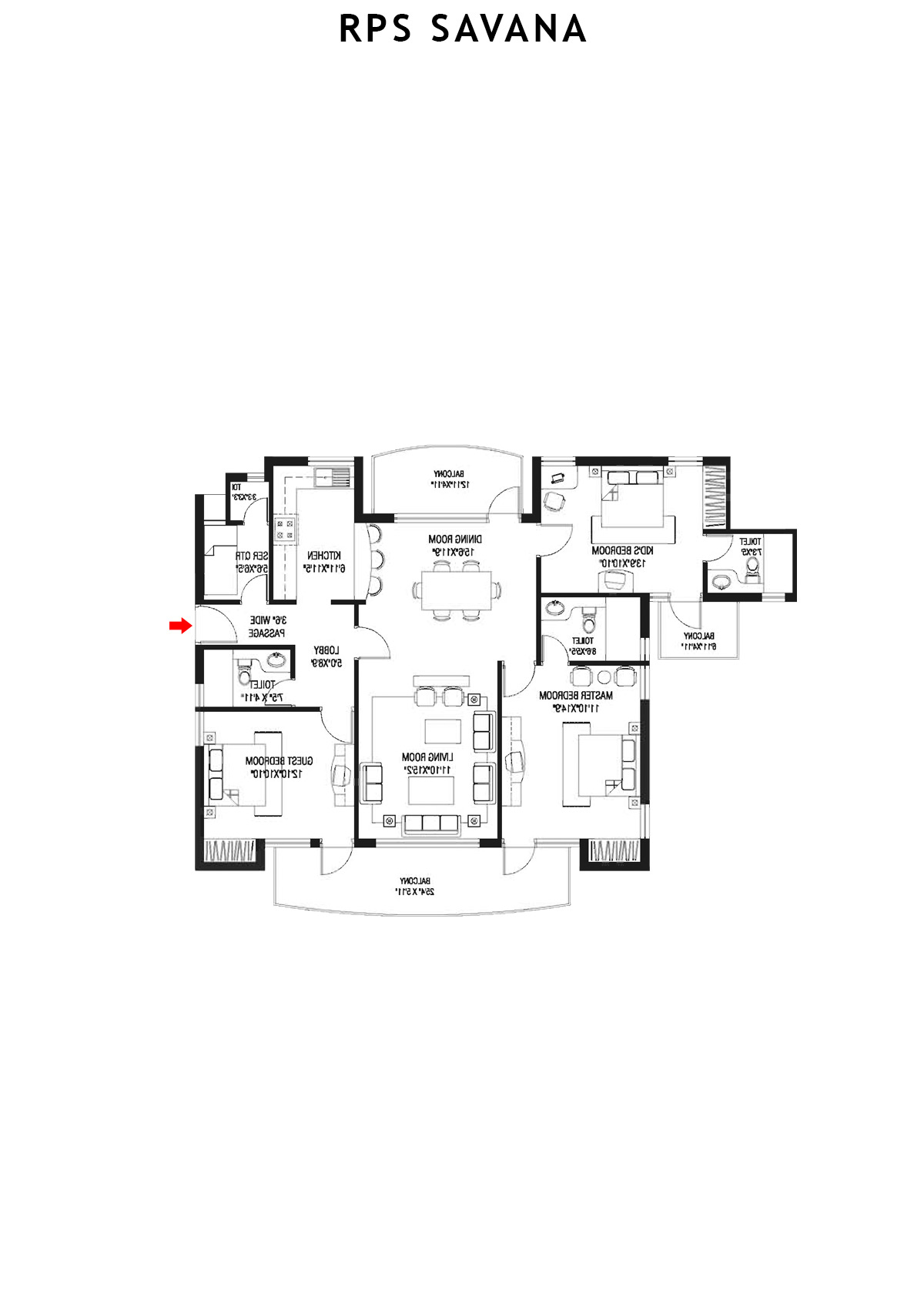 Rps Savana Tower B12 Unit 1 Floor Plan