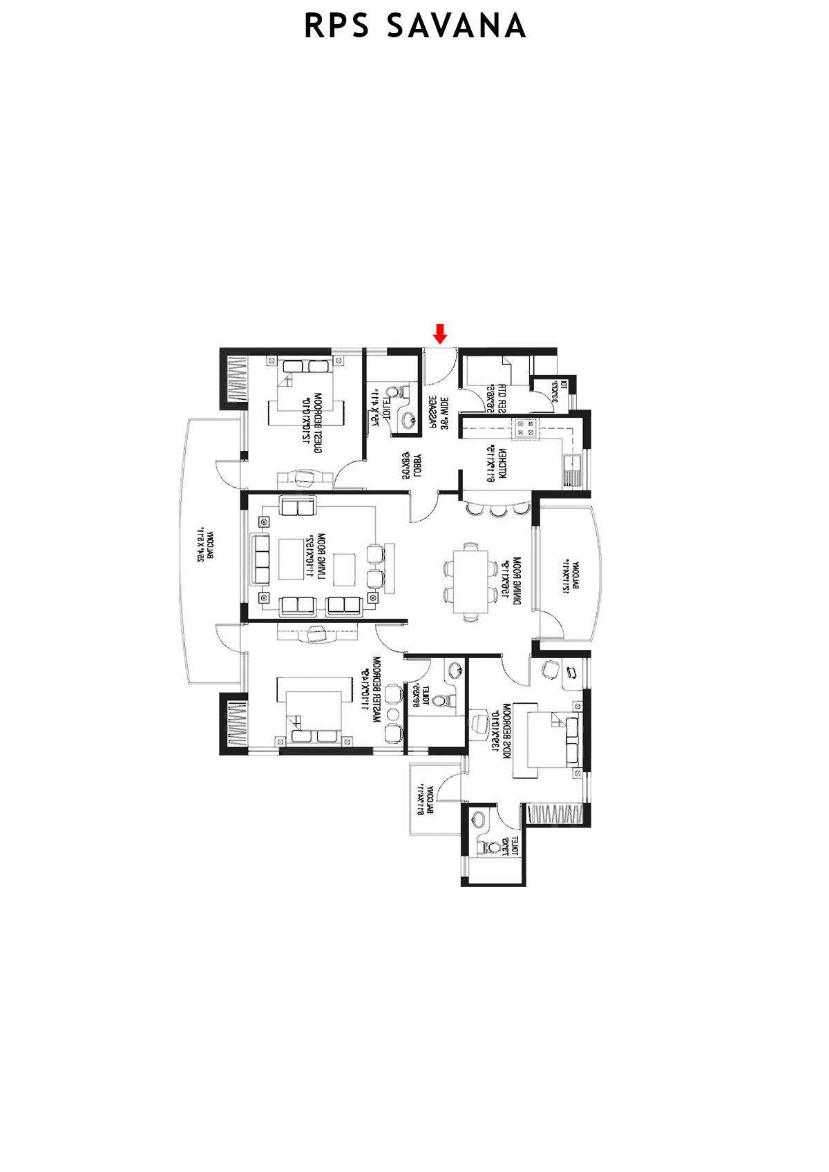 Rps Savana Tower B1 Unit 6 Floor Plan
