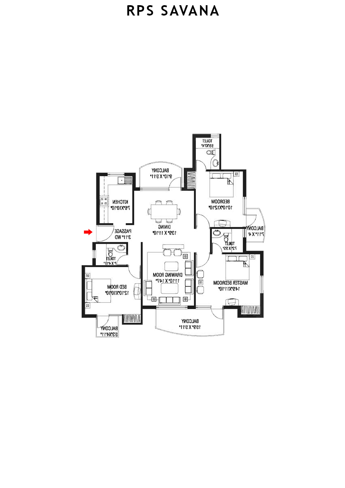 Rps Savana Tower T10 Unit 3 Floor Plan