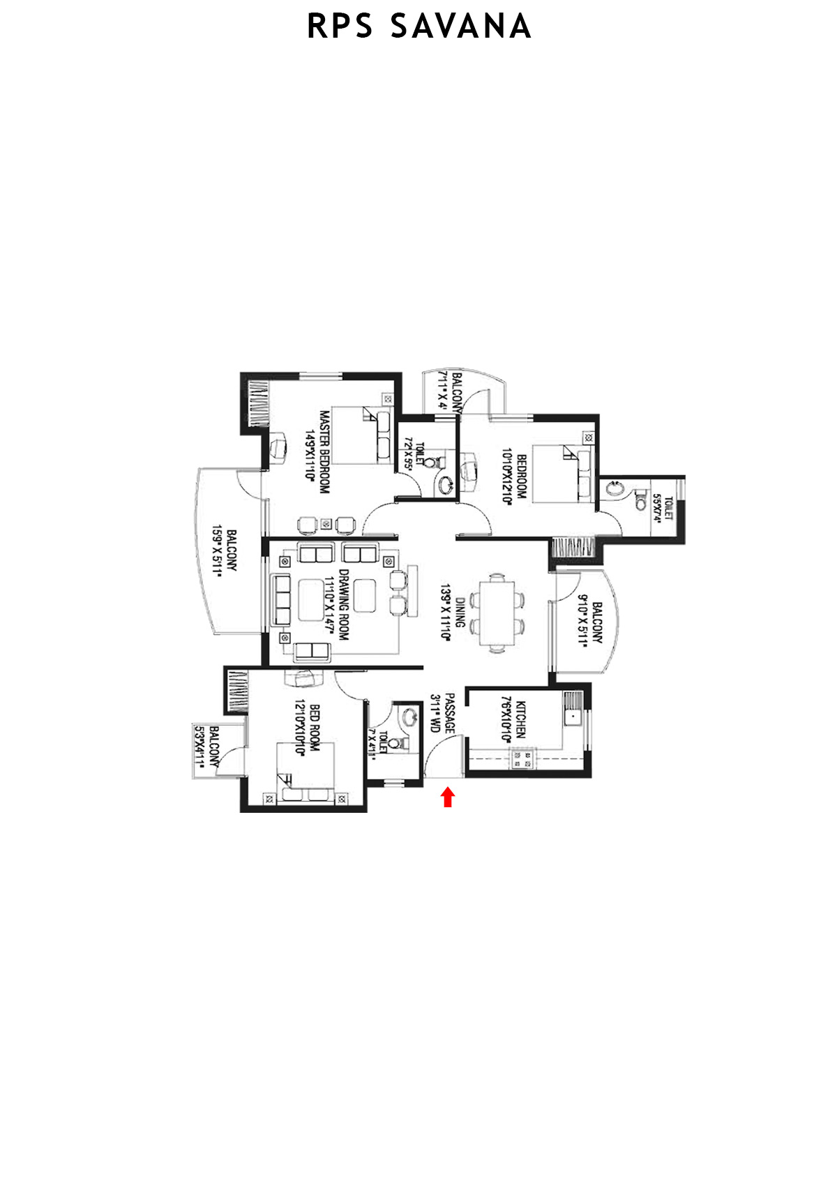 Rps Savana Tower T10 Unit 6 Floor Plan