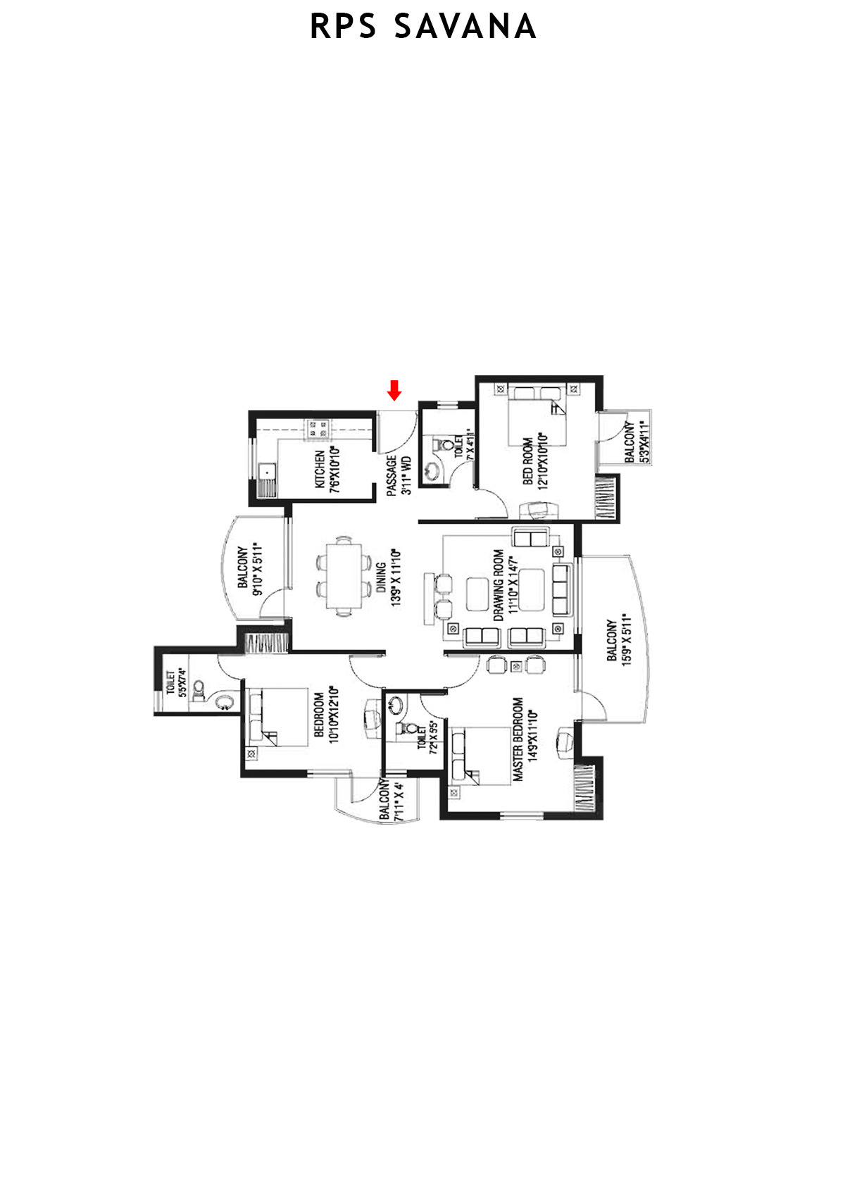 Rps Savana Tower T11 Unit 2 Floor Plan