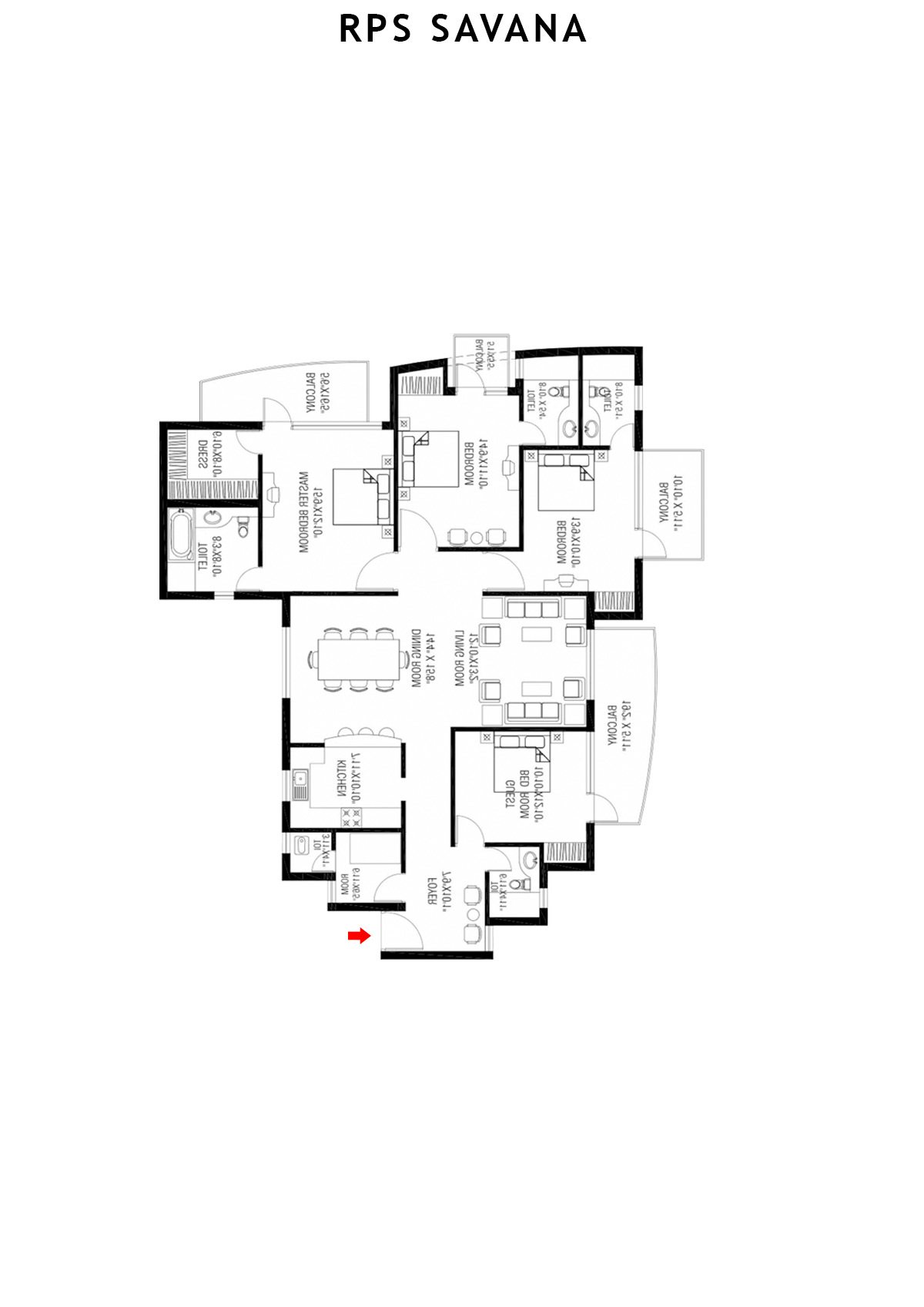Rps Savana Tower T14 Unit 1 Floor Plan