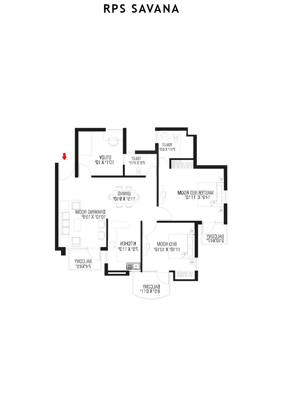 Rps Savana Tower T3 Unit 3 Floor Plan