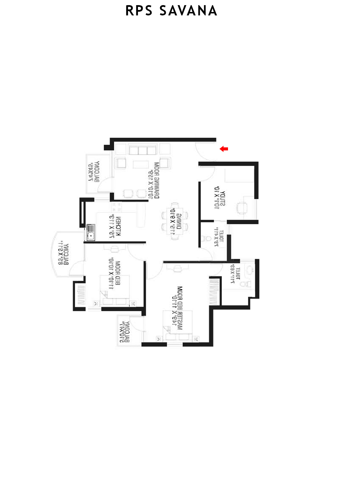 Rps Savana Tower T3 Unit 5 Floor Plan