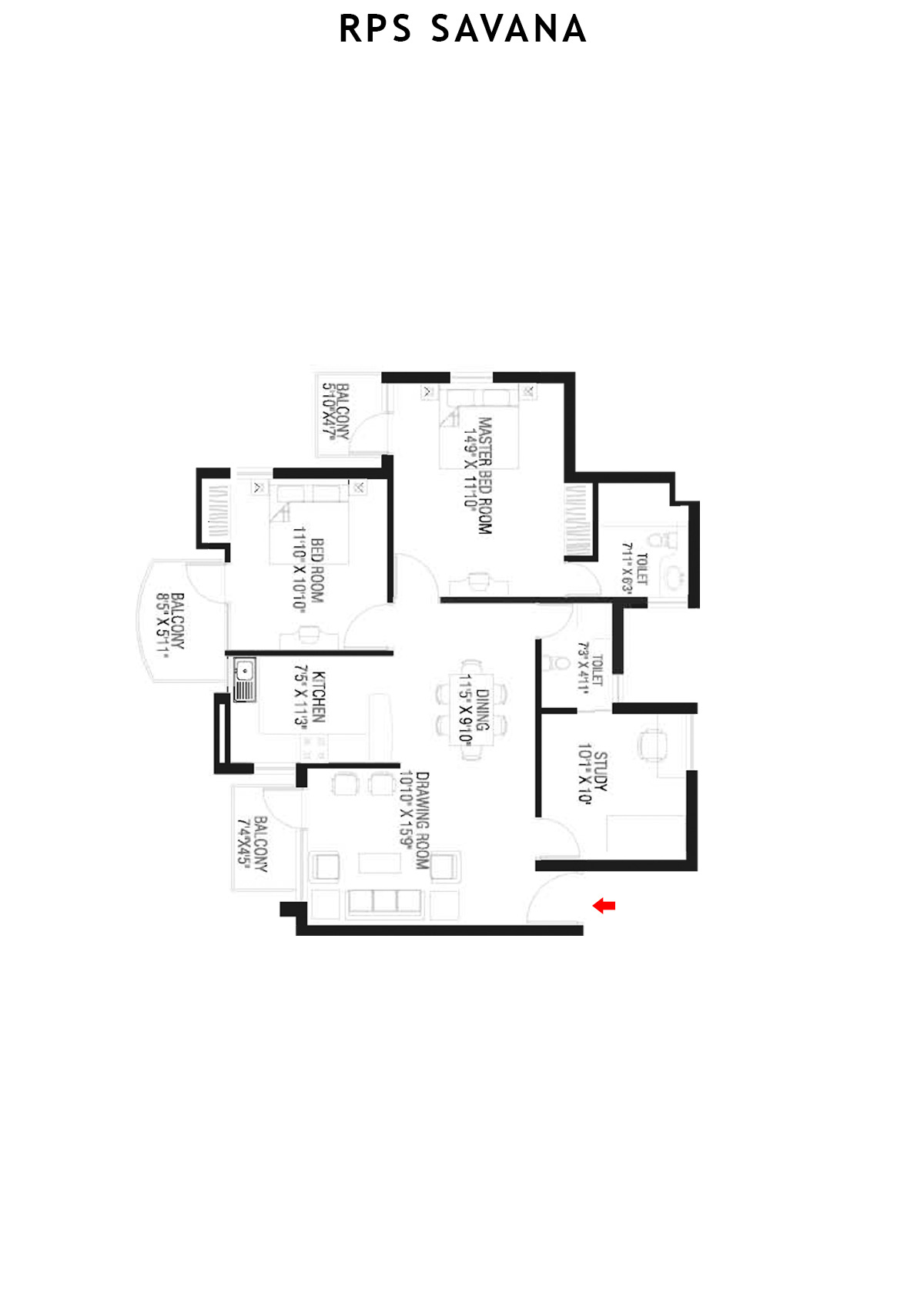 Rps Savana Tower T3 Unit 6 Floor Plan