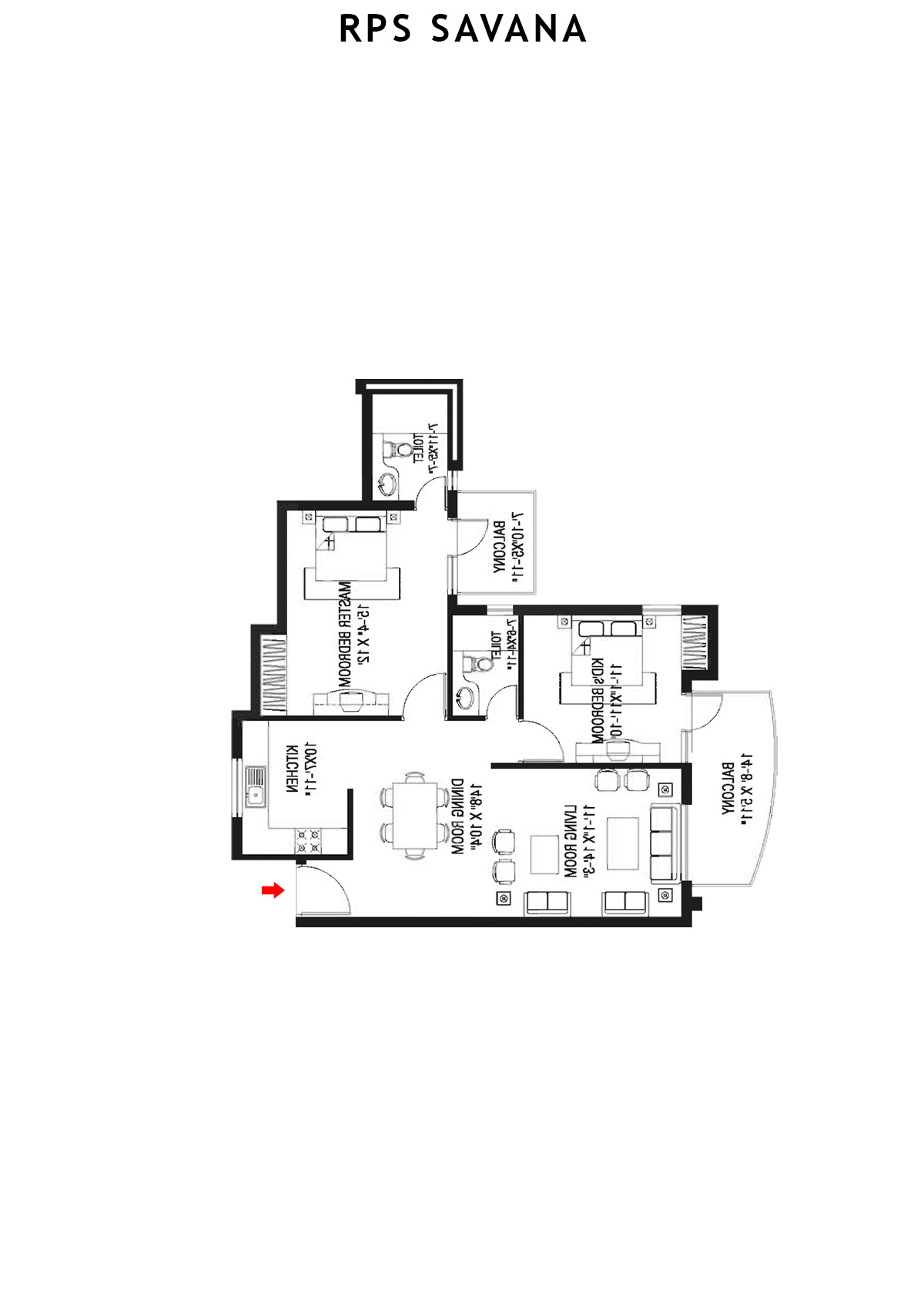 Rps Savana Tower T5 Unit 1 Floor Plan