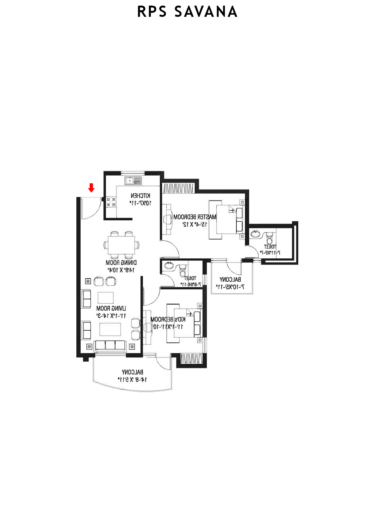 Rps Savana Tower T5 Unit 3 Floor Plan