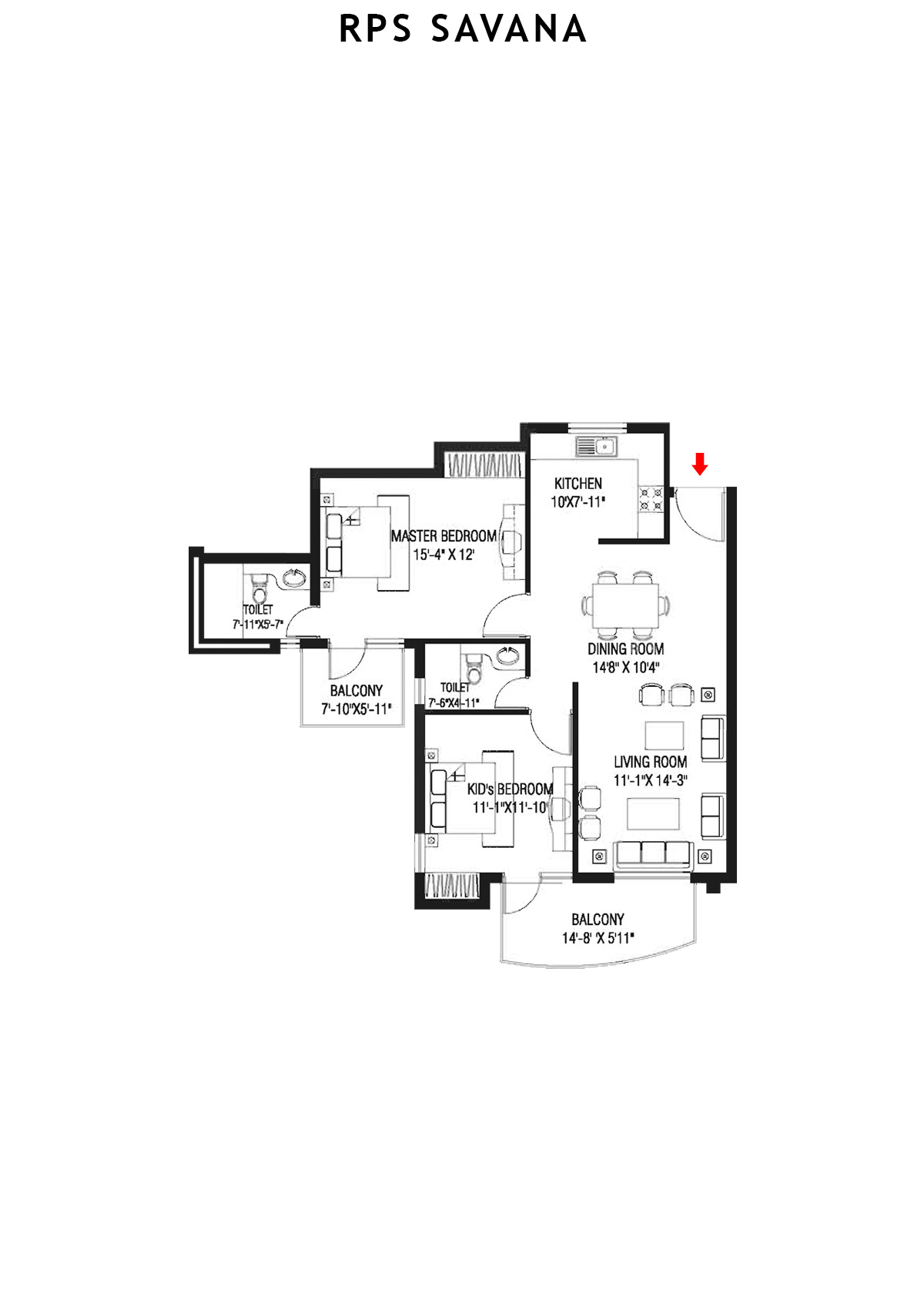 Rps Savana Tower T5 Unit 4 Floor Plan