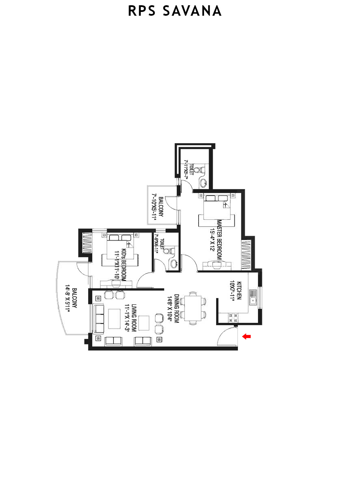 Rps Savana Tower T5 Unit 6 Floor Plan