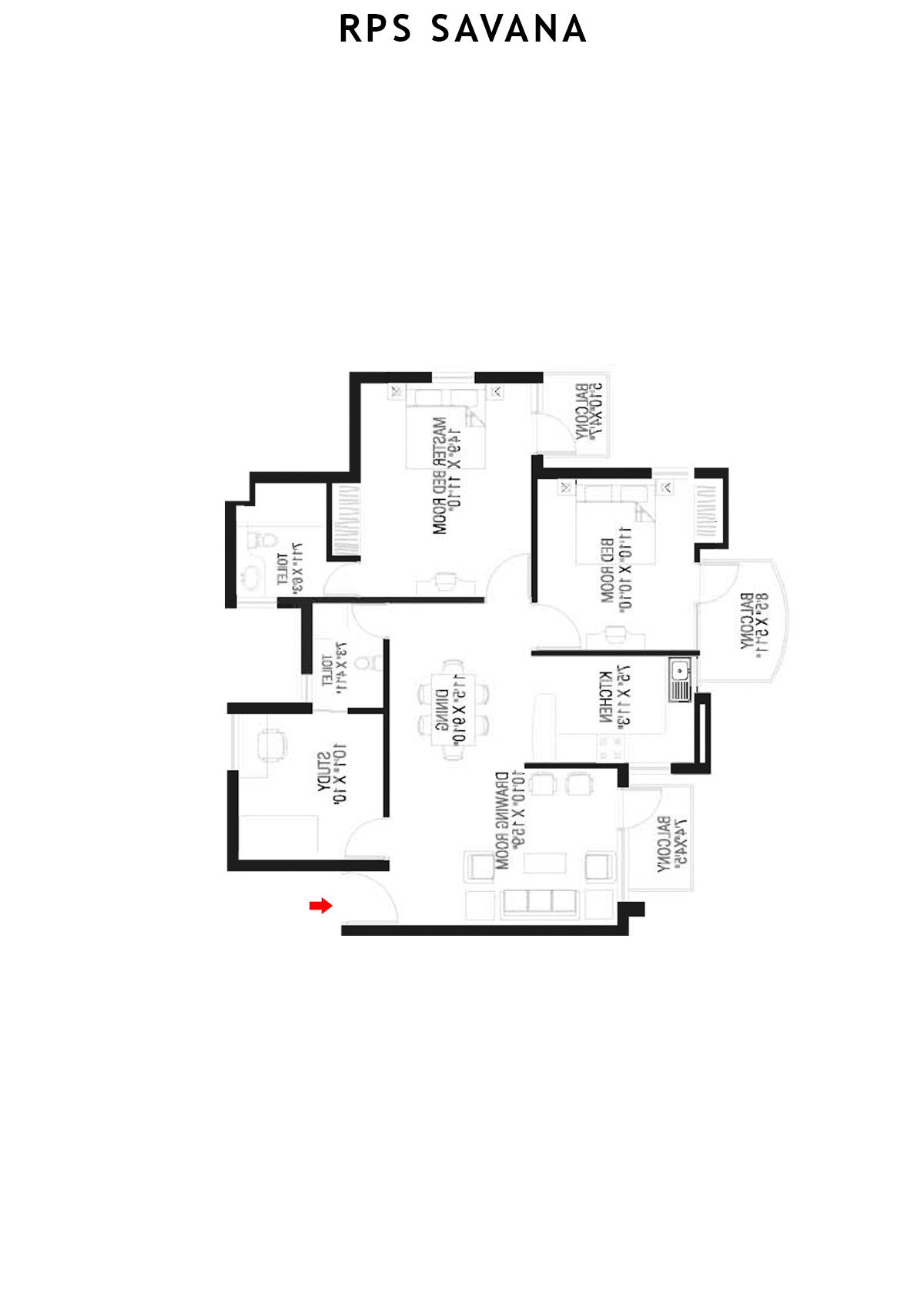 Rps Savana Tower T8 Unit 1 Floor Plan