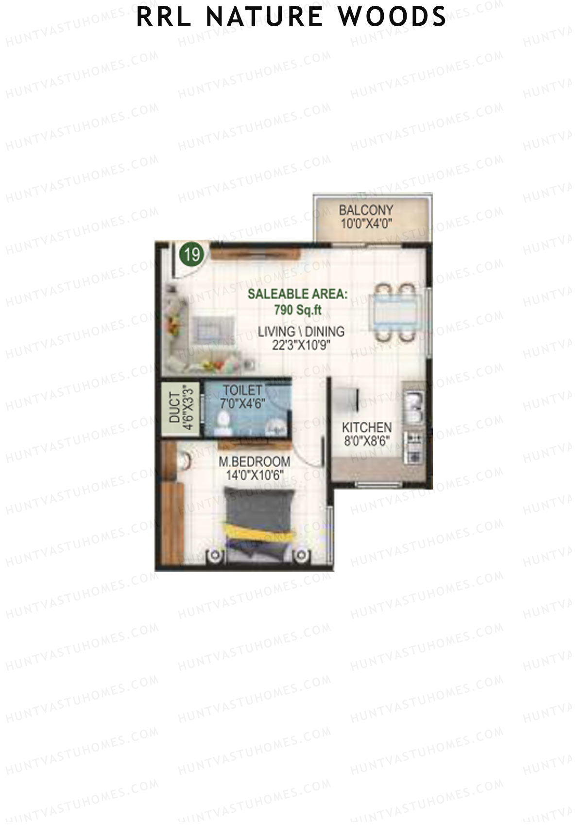 RRL Nature Woods Tower 1 Unit 19 Floor Plan