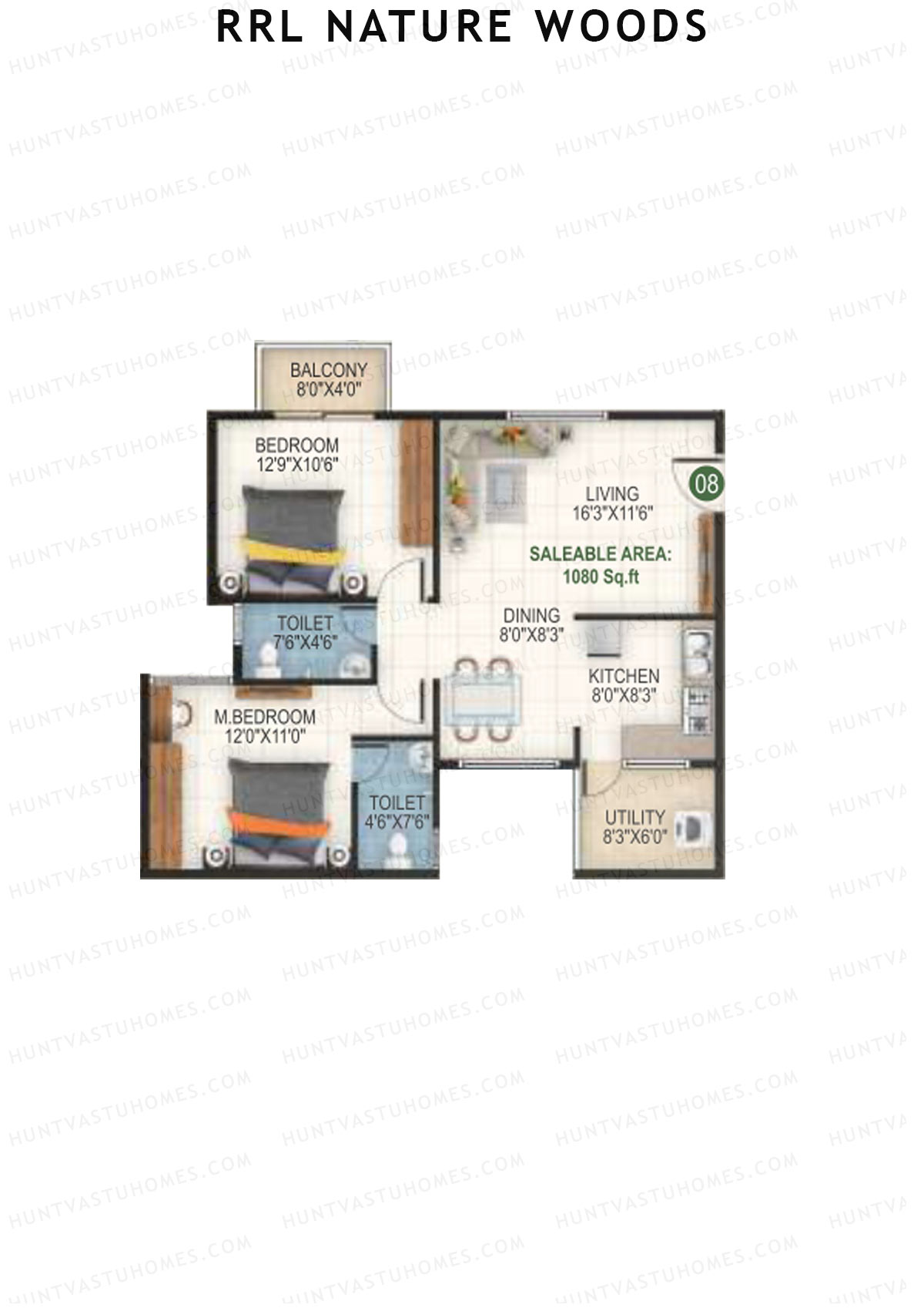 RRL Nature Woods Tower 1 Unit 8 Floor Plan