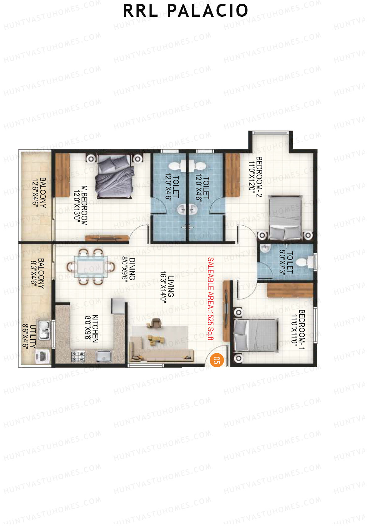 RRL Palacio Tower 1 Unit 5 Floor Plan