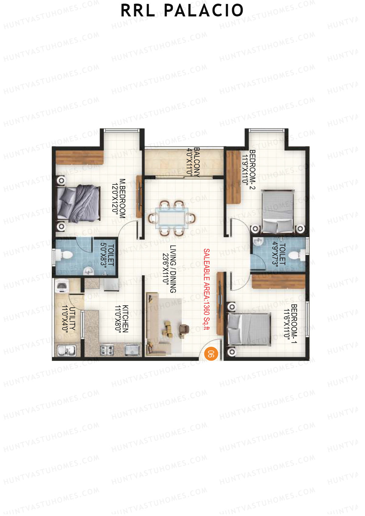 RRL Palacio Tower 1 Unit 6 Floor Plan
