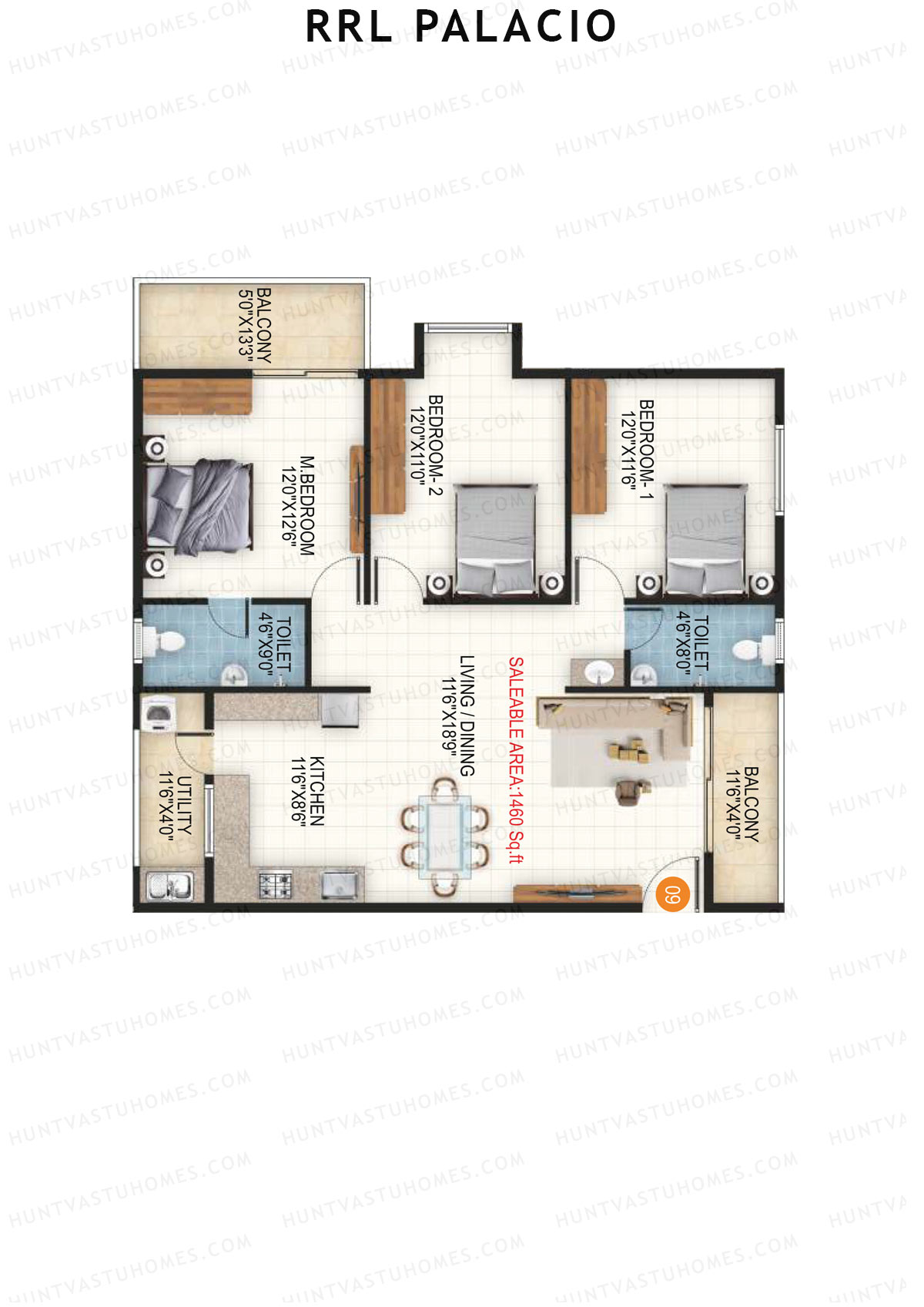 RRL Palacio Tower 1 Unit 9 Floor Plan