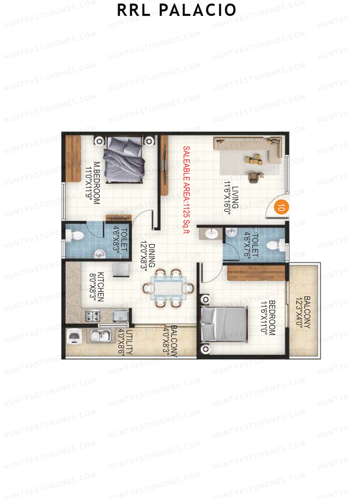 RRL Palacio Tower 2 Unit 10 Floor Plan