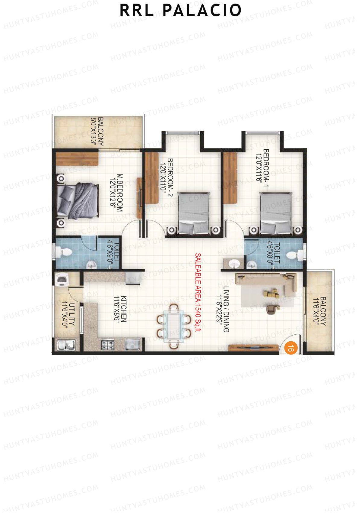 RRL Palacio Tower 2 Unit 16 Floor Plan