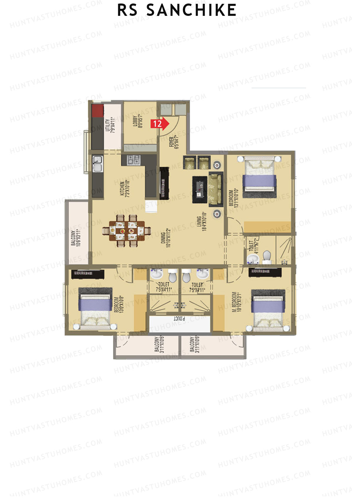 RS Sanchike Block A Unit 12 Floor Plan