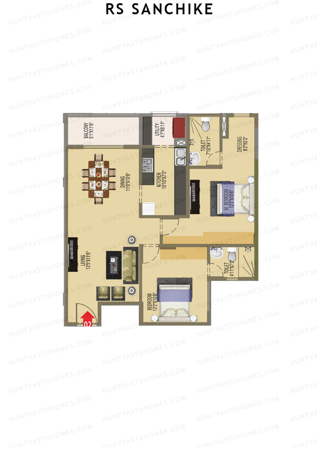 RS Sanchike Block A Unit 2 Floor Plan