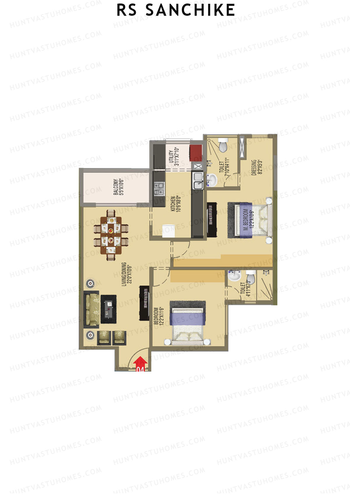 RS Sanchike Block A Unit 4 Floor Plan