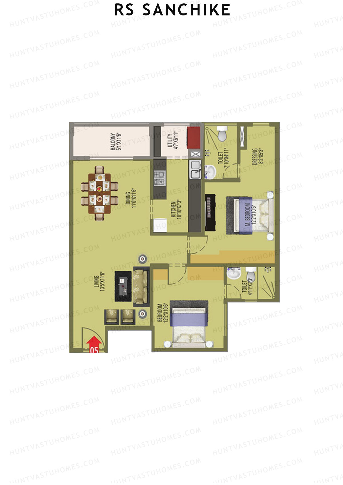 RS Sanchike Block A Unit 5 Floor Plan