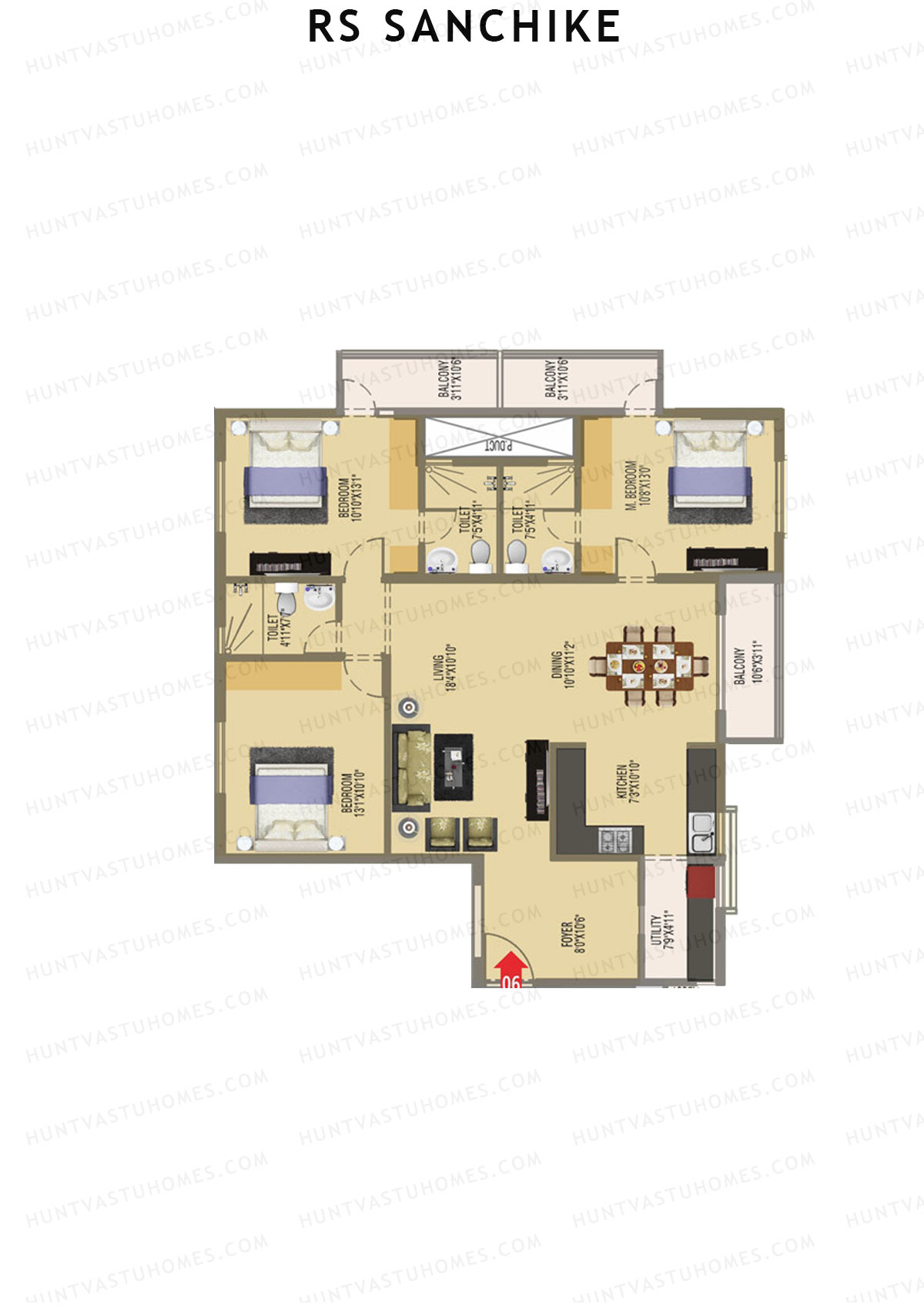 RS Sanchike Block A Unit 6 Floor Plan