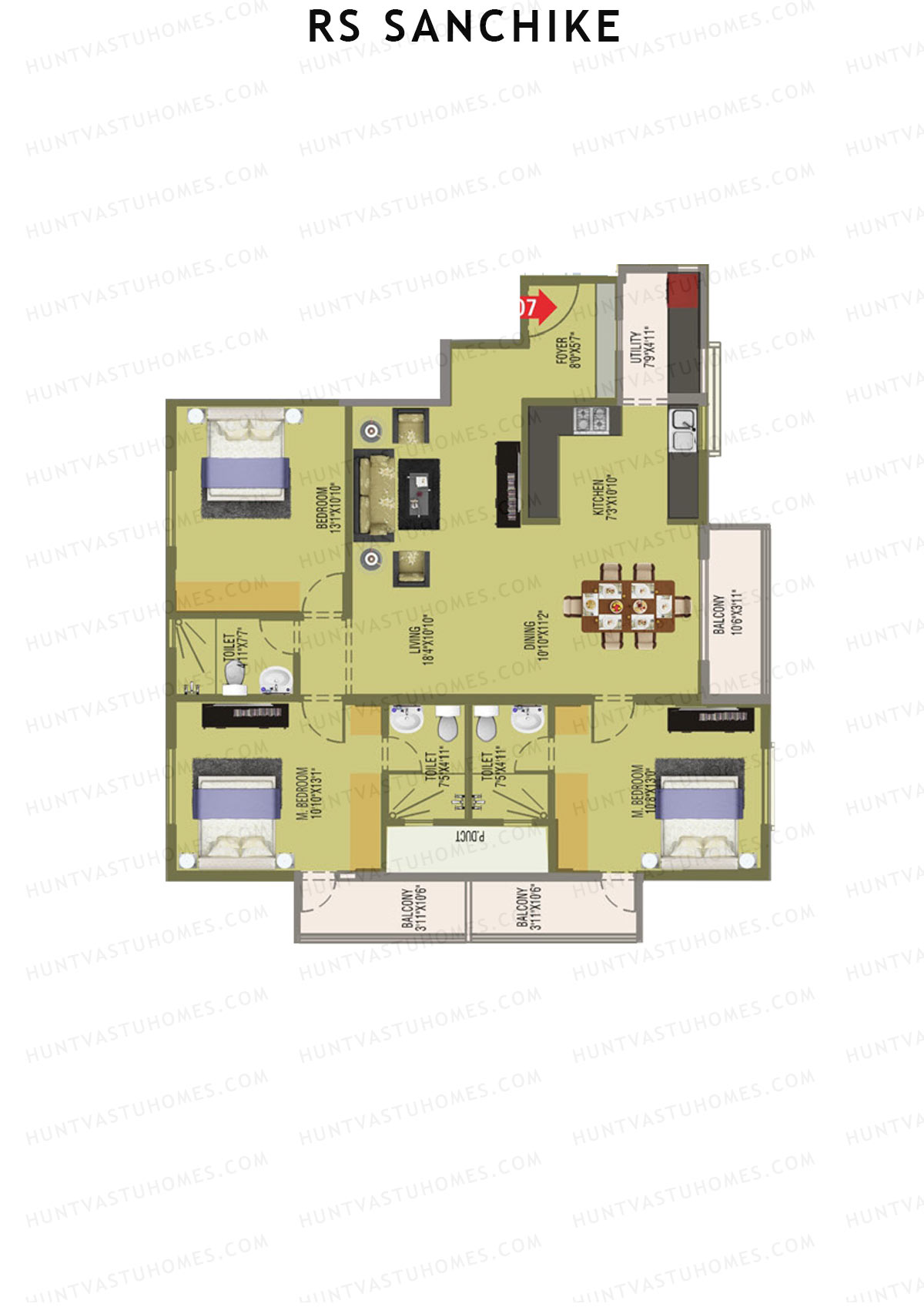 RS Sanchike Block A Unit 7 Floor Plan