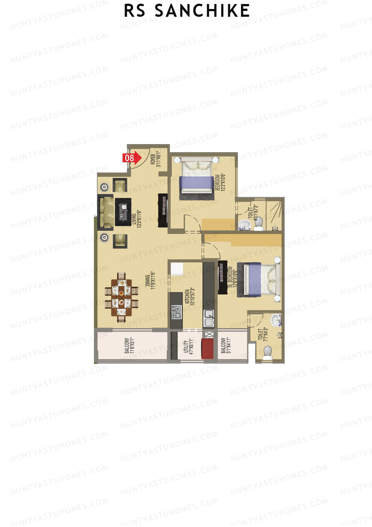RS Sanchike Block A Unit 8 Floor Plan