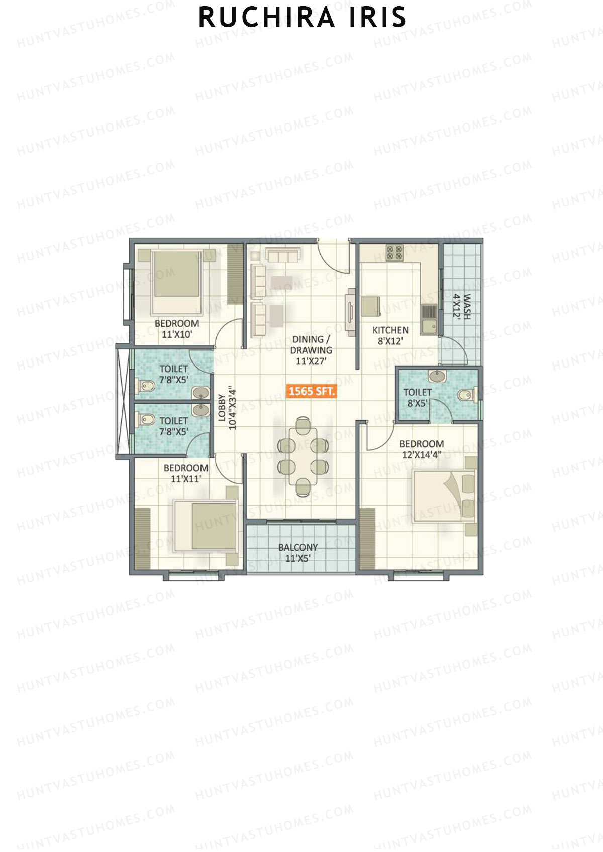 Ruchira Iris Tower B Unit 12 Floor Plan