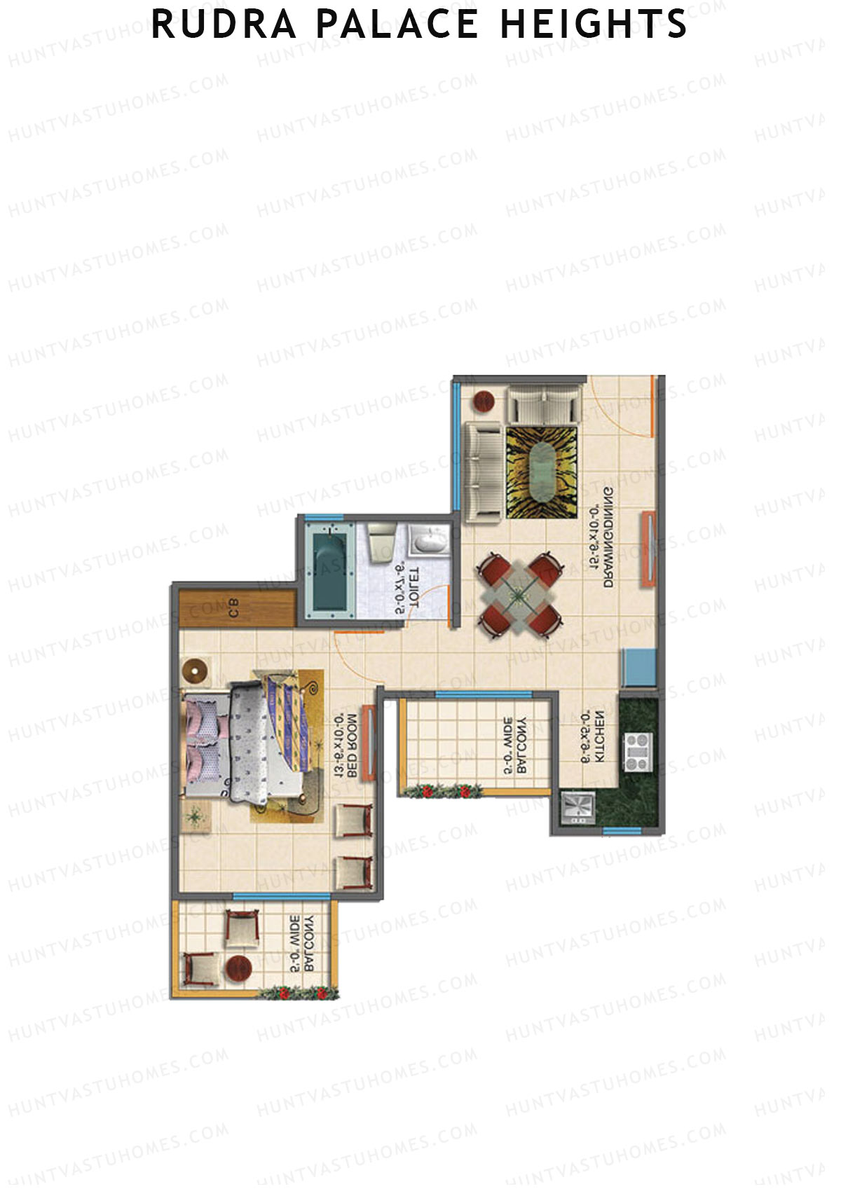 Rudra Palace Heights B6 Rani Keladi Chennamma Tower Unit 1 Floor Plan