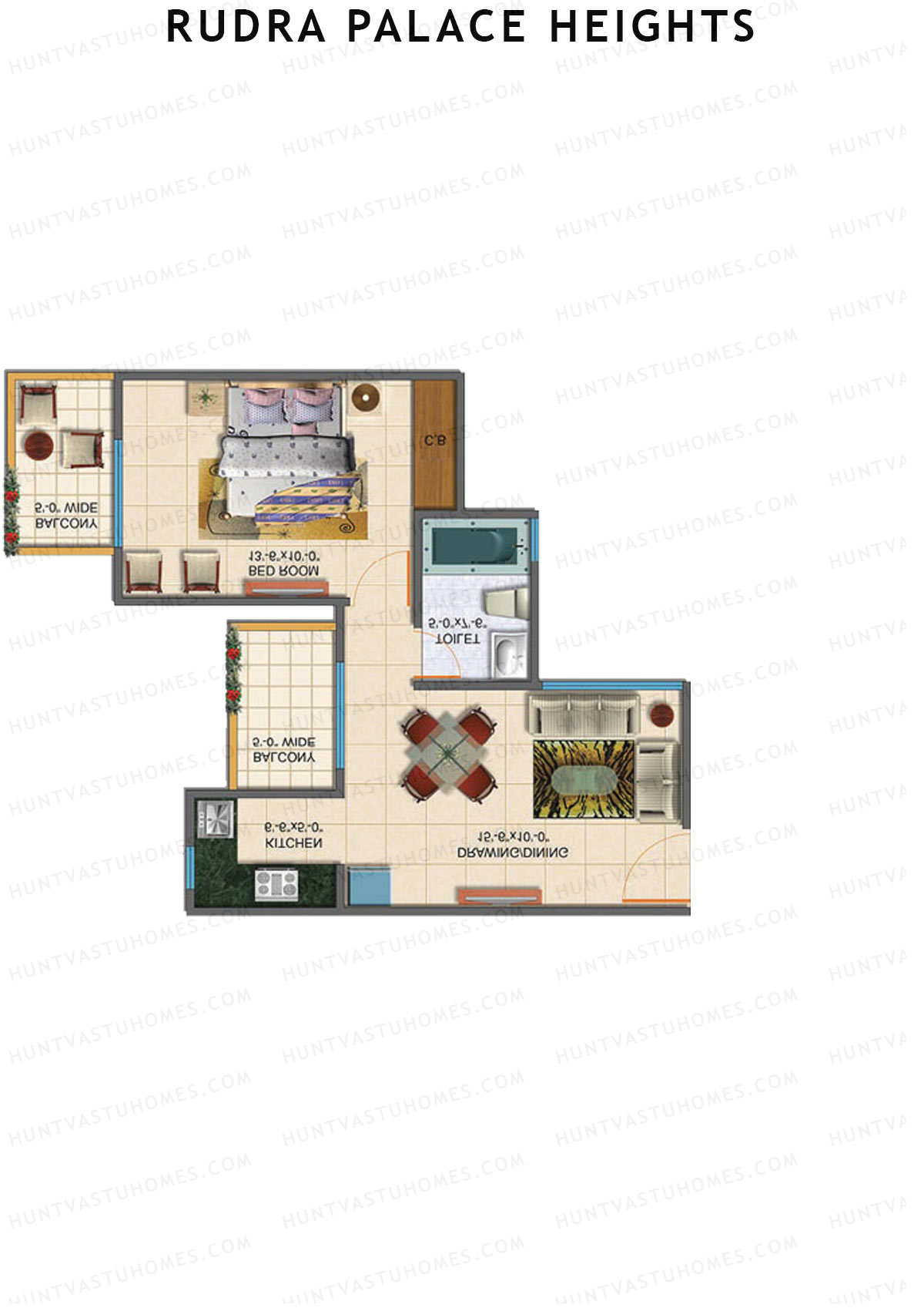 Rudra Palace Heights B6 Rani Keladi Chennamma Tower Unit 3 Floor Plan