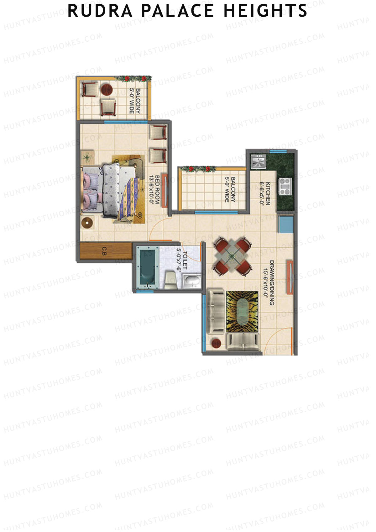 Rudra Palace Heights B6 Rani Keladi Chennamma Tower Unit 4 Floor Plan