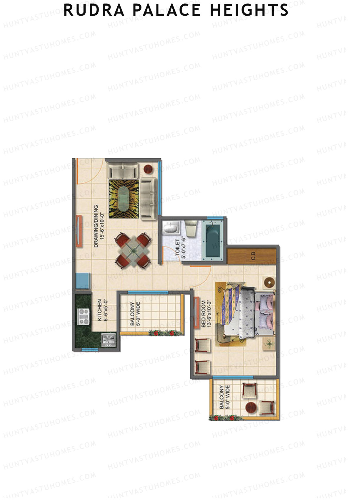 Rudra Palace Heights B6 Rani Keladi Chennamma Tower Unit 8 Floor Plan