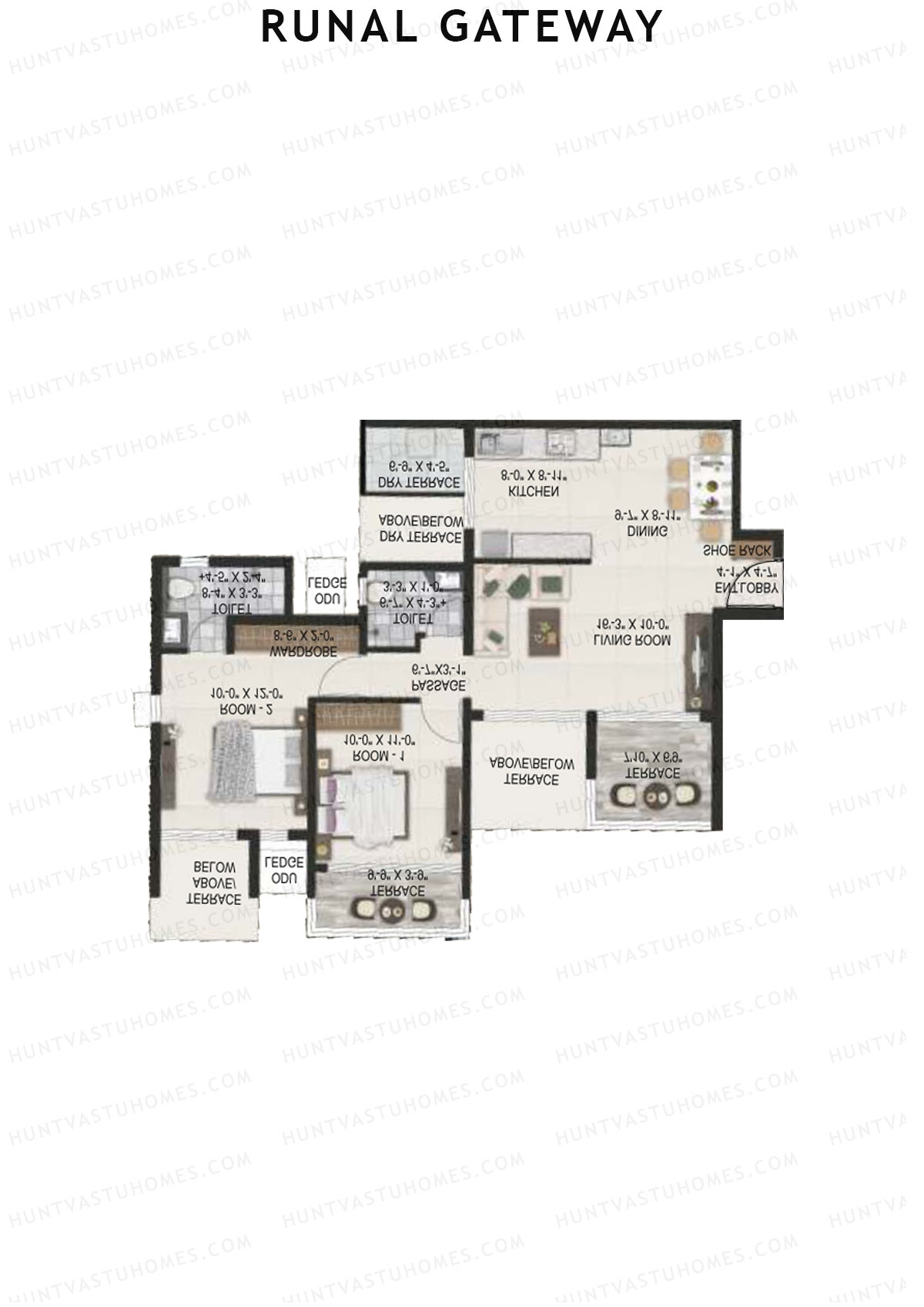 Runal Gateway Wing A Unit 1 Floor Plan